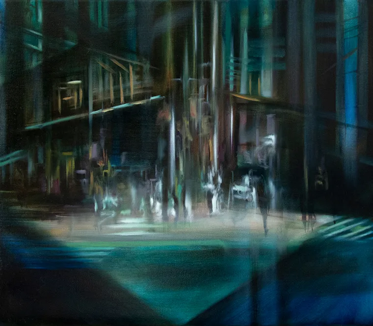 Auf der anderen Seite — oil on canvas by Evelina Klanikova